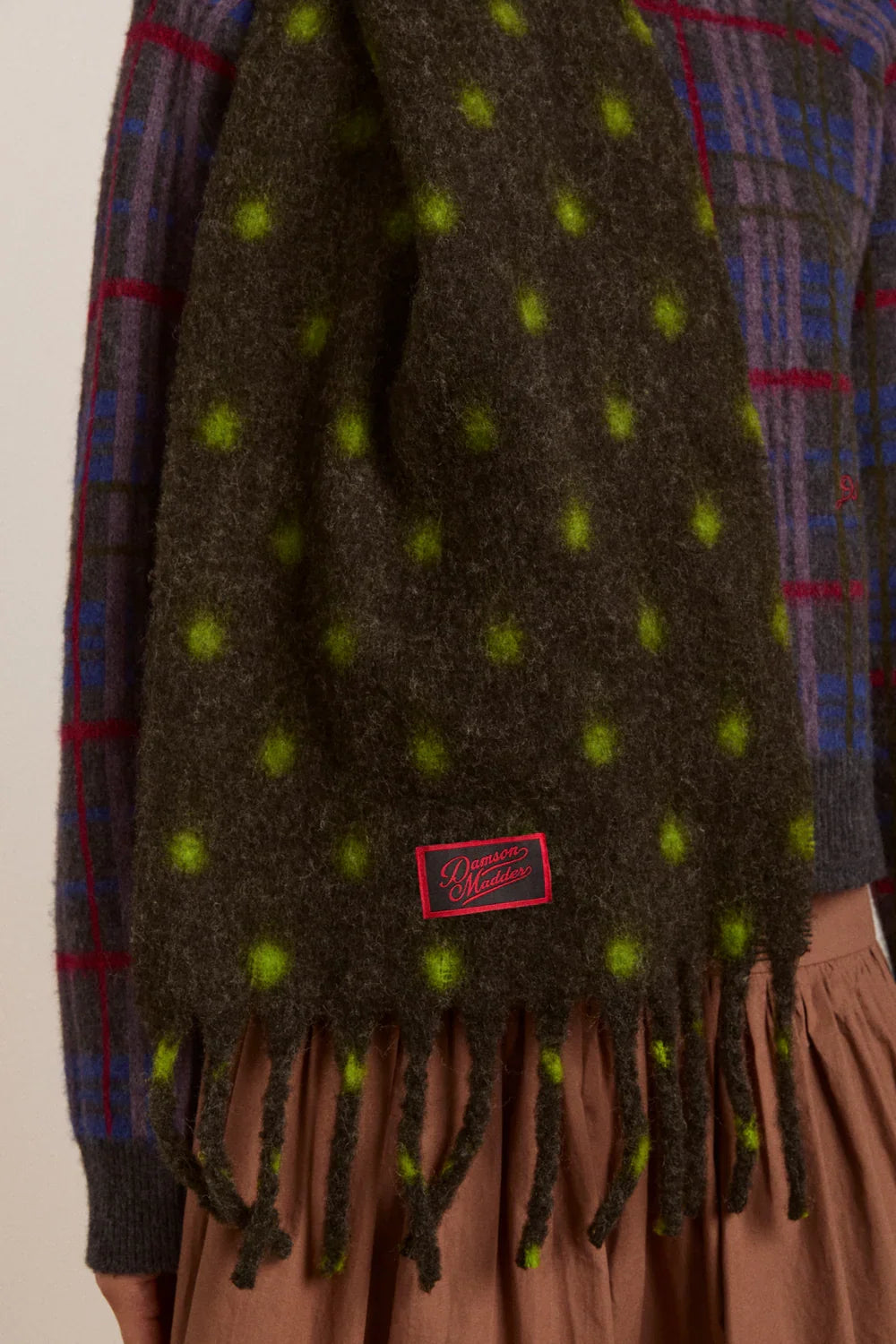 Damson Madder Fluffy Scarf