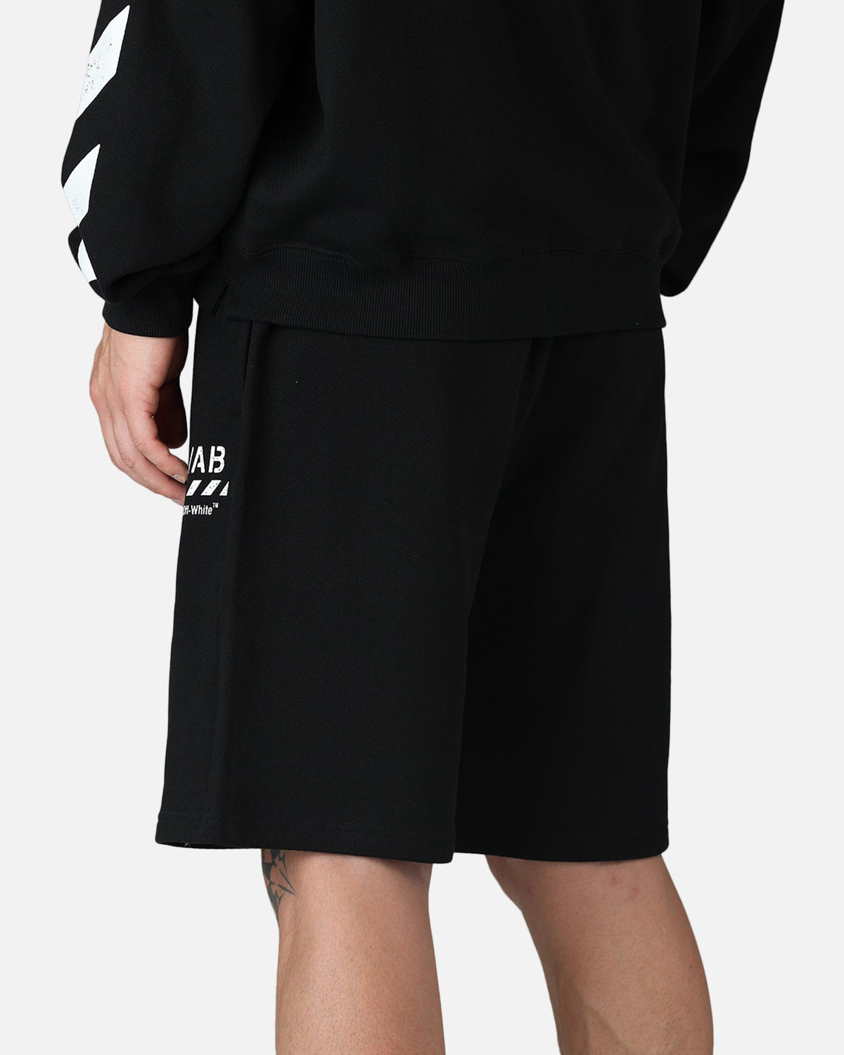 Off White Diag Sweat Shorts Black