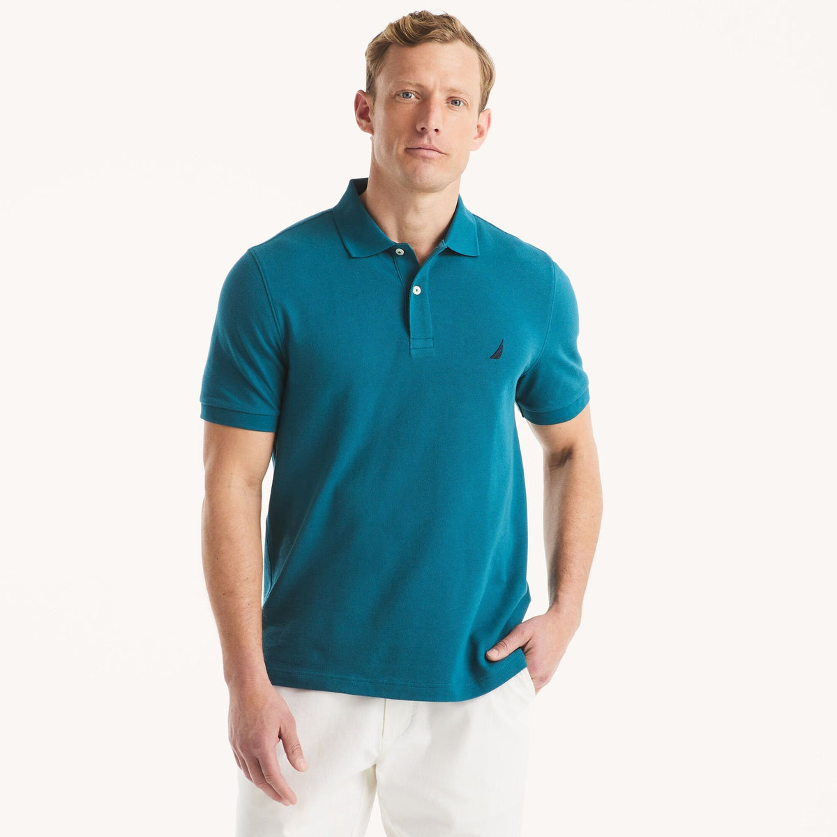 Nautica Mens Classic Fit Deck Polo
