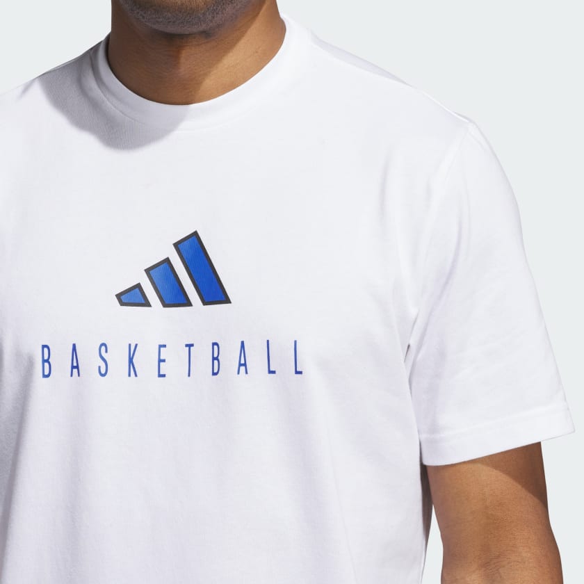 Men's adidas Worldwide Hoops Logo Performance Graphic Tee