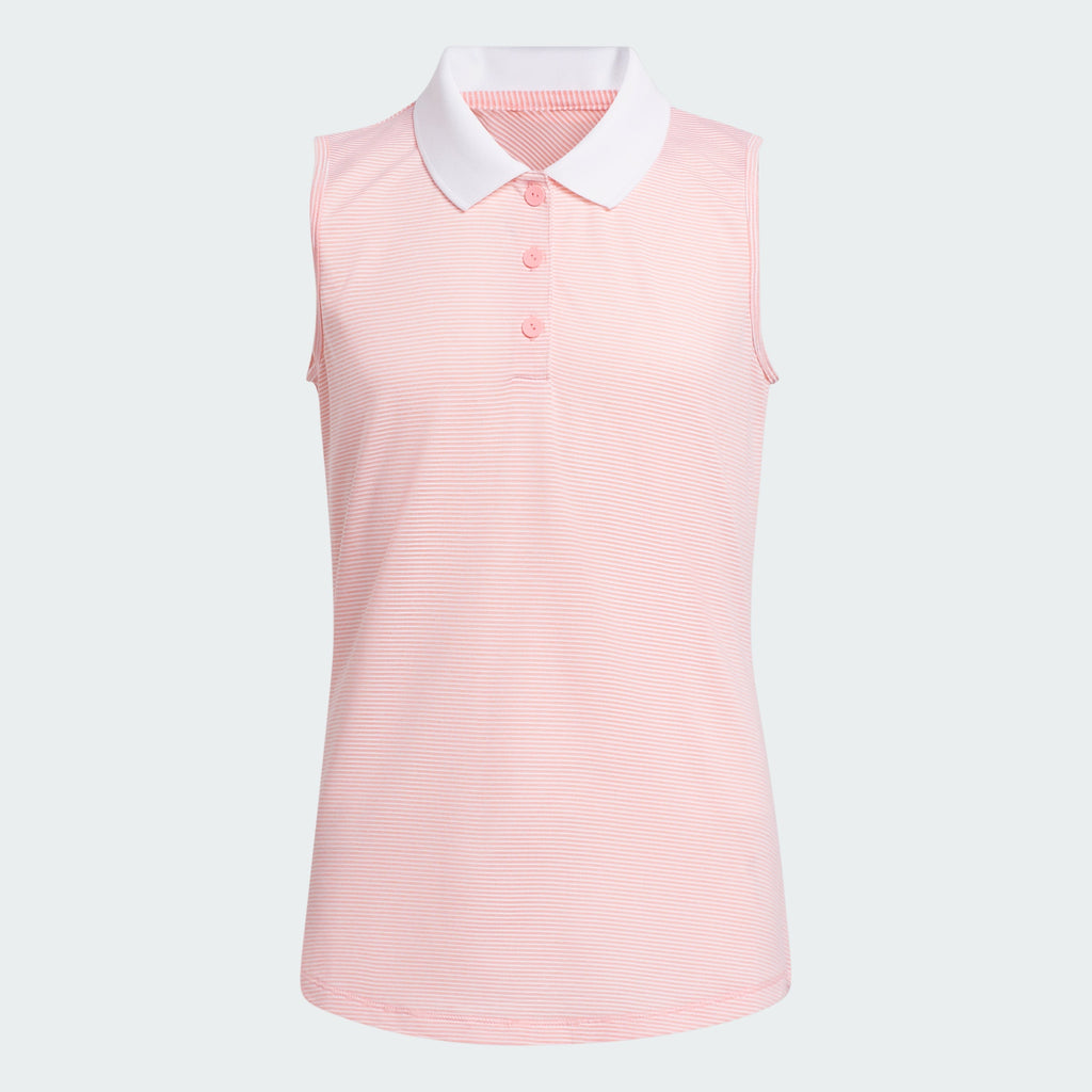 Kids' adidas Ottoman Striped Sleeveless Polo Shirt