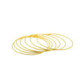 14K Gold Plated 7-Piece Skinny Bangle Set