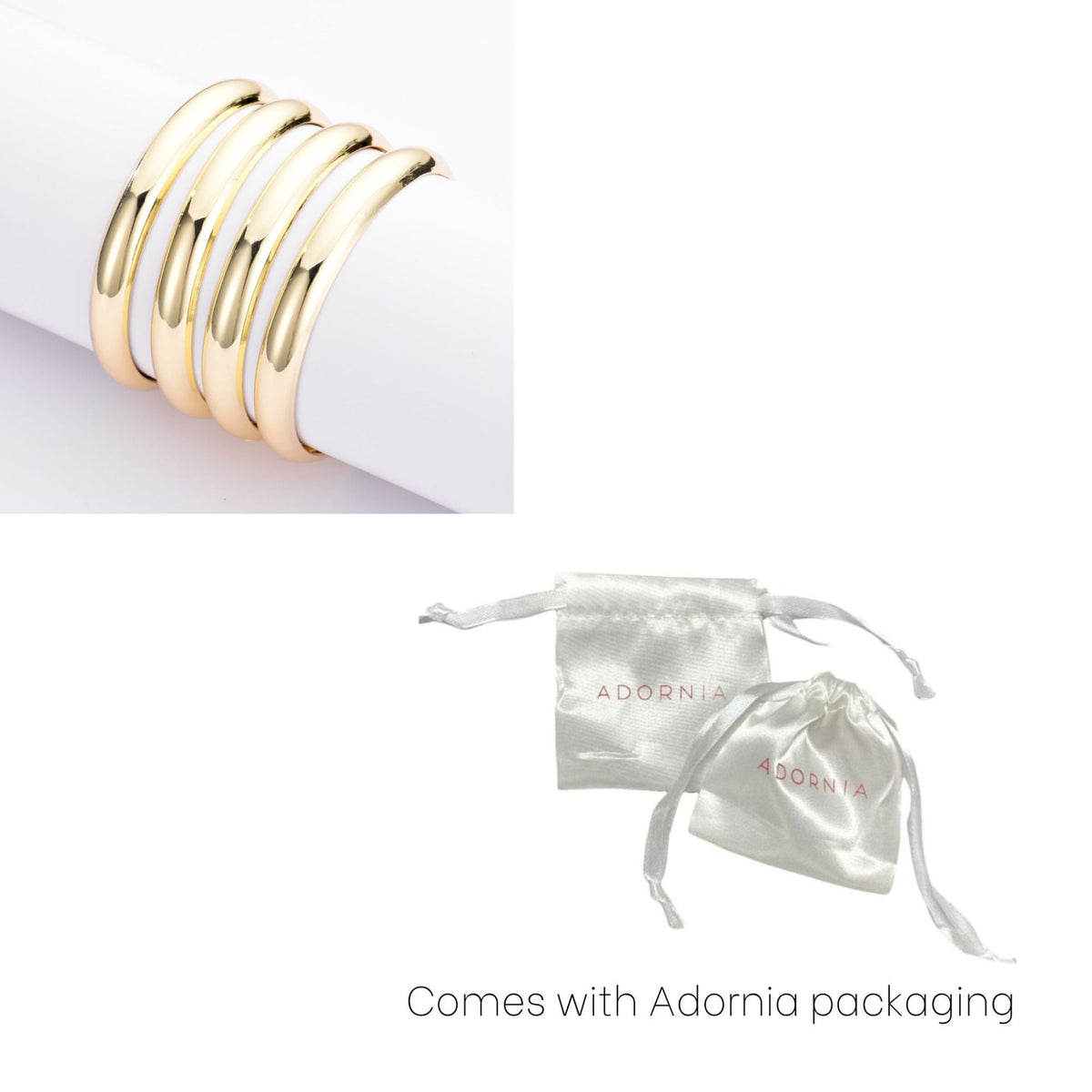 Gold Plated 4-Bangle Set