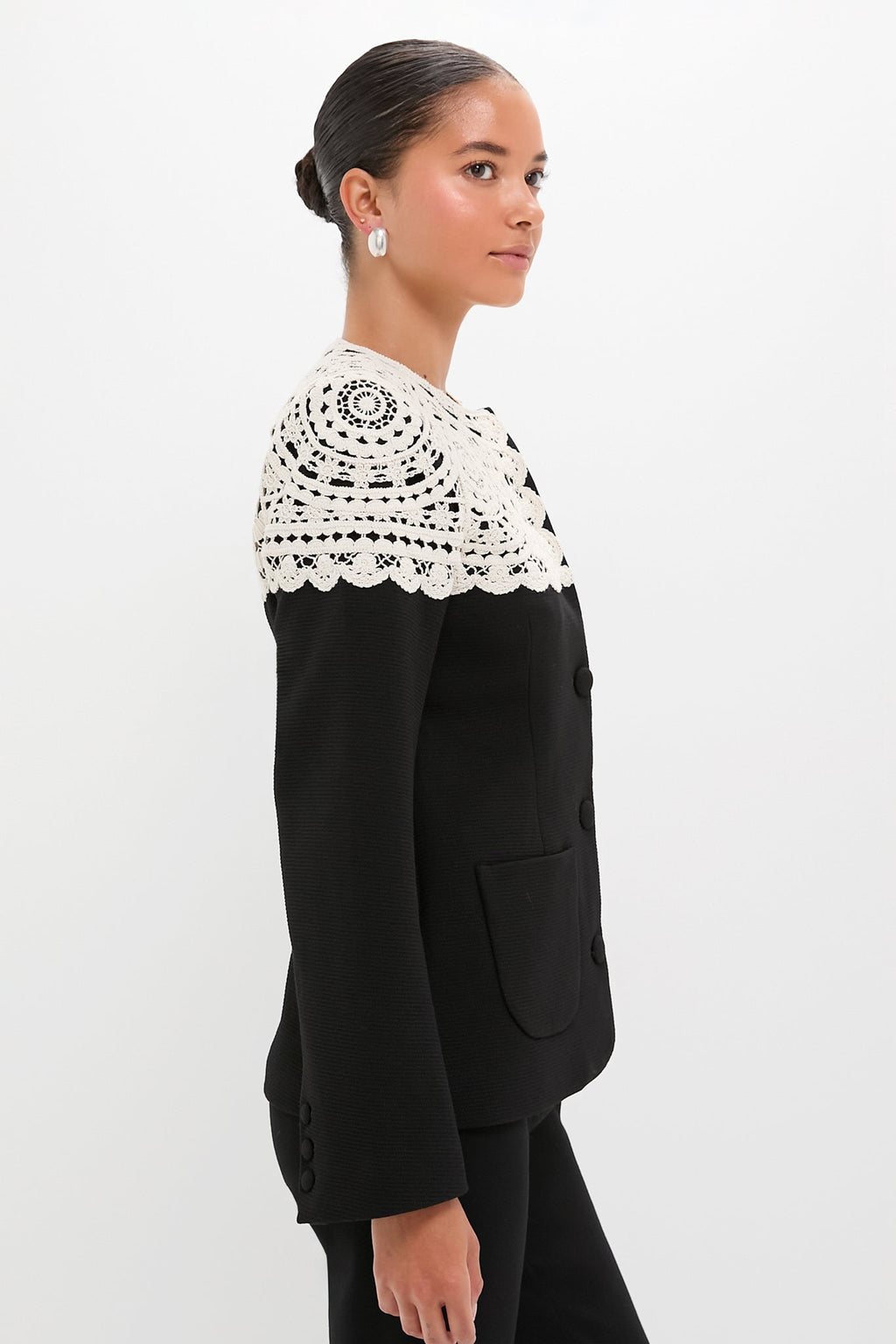 Black Nara Crochet Jacket