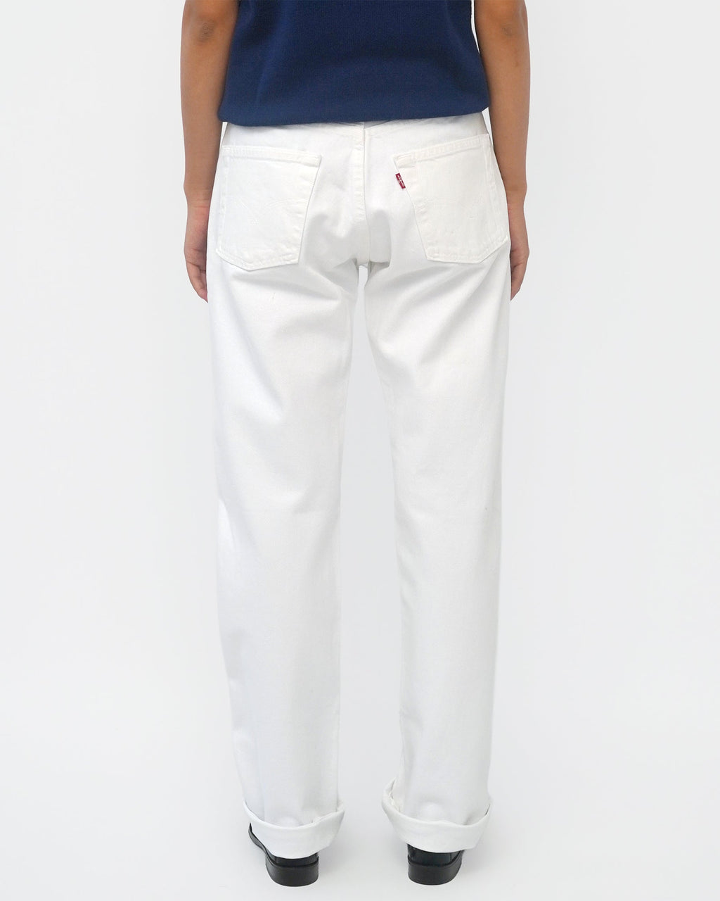501 Straight Fit White Denim Pants / size: 28