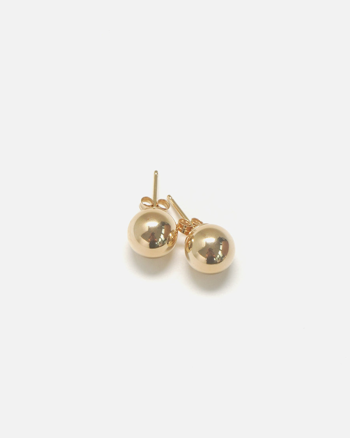 14k Gold Ball Stud Earrings