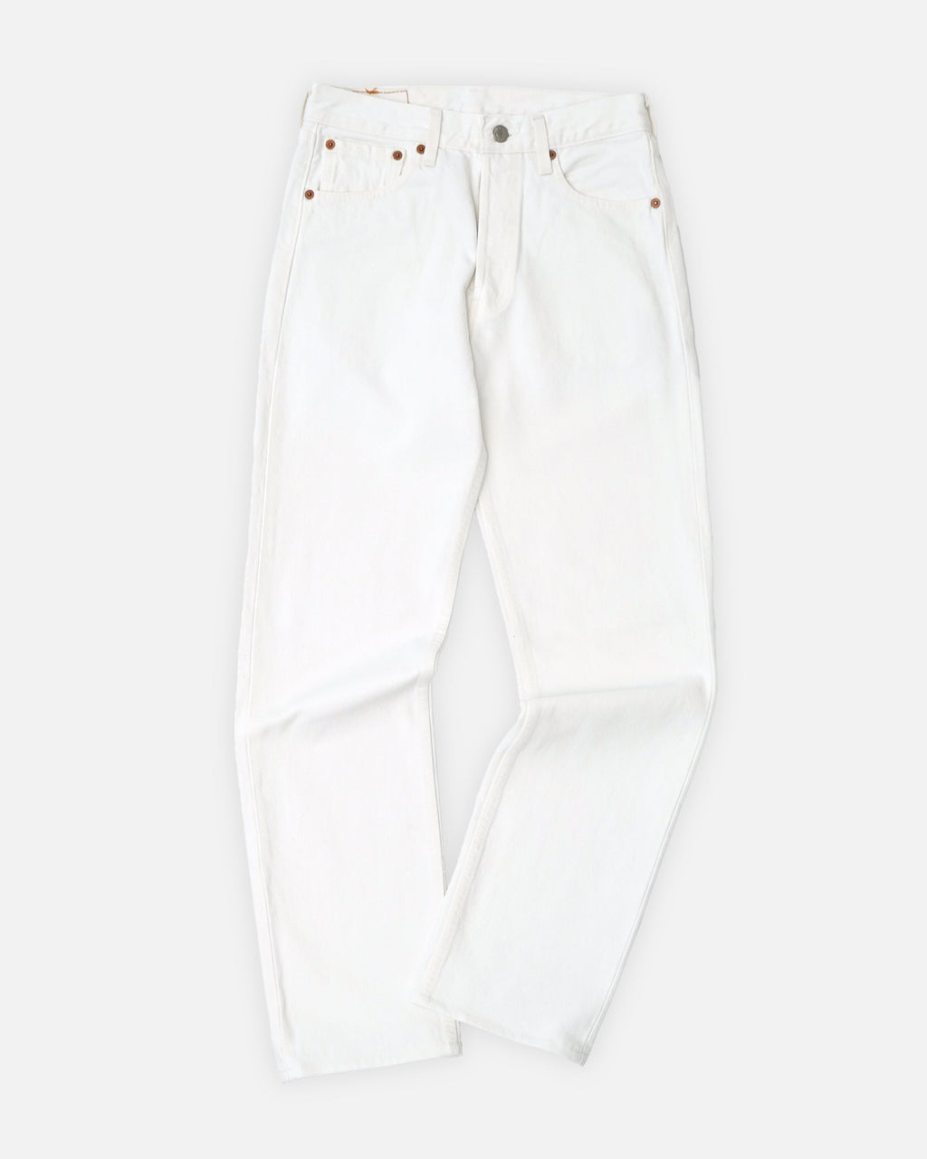 501 Straight Fit White Denim Pants / size: 28