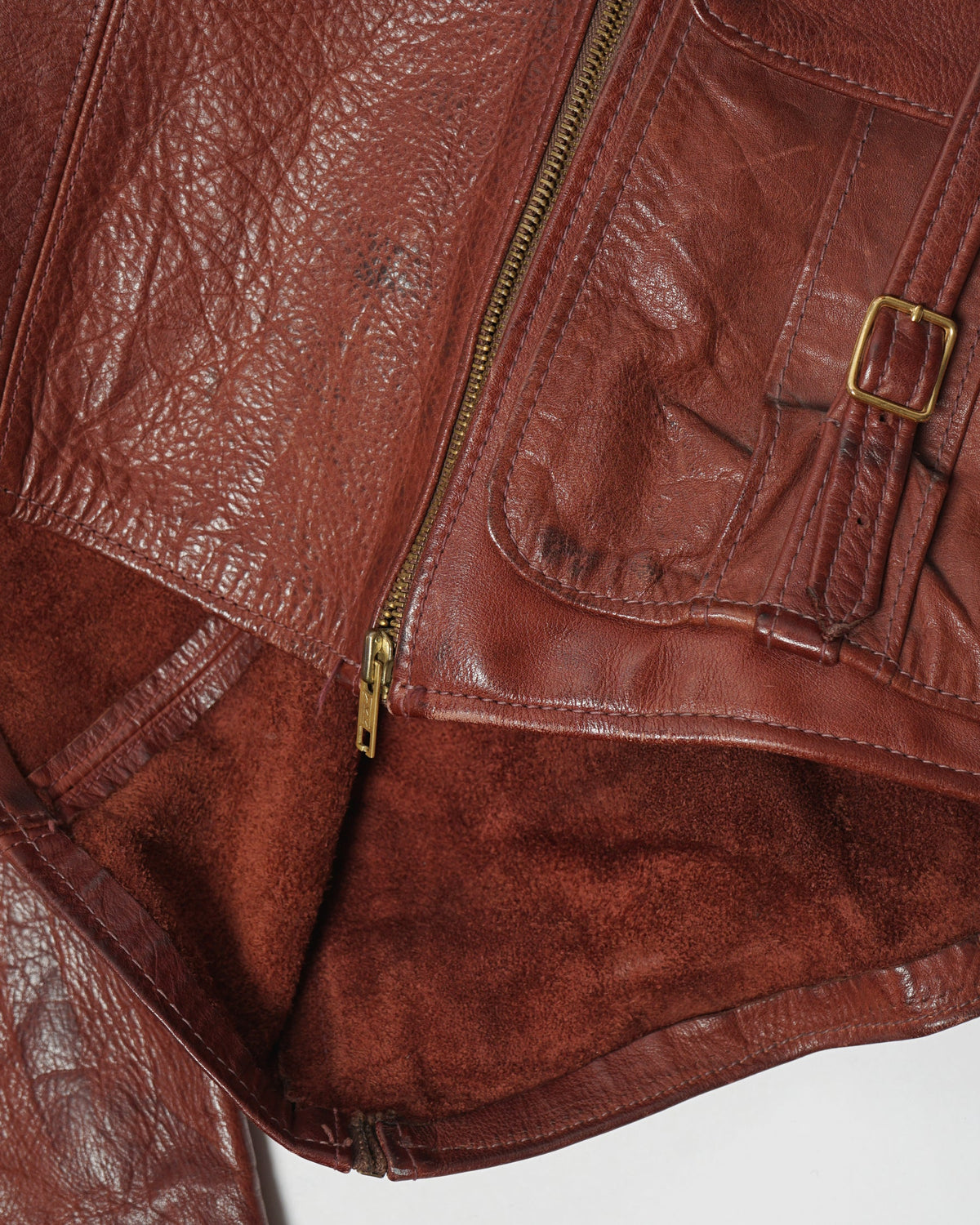 1970's Leather Jacket "Smoke"