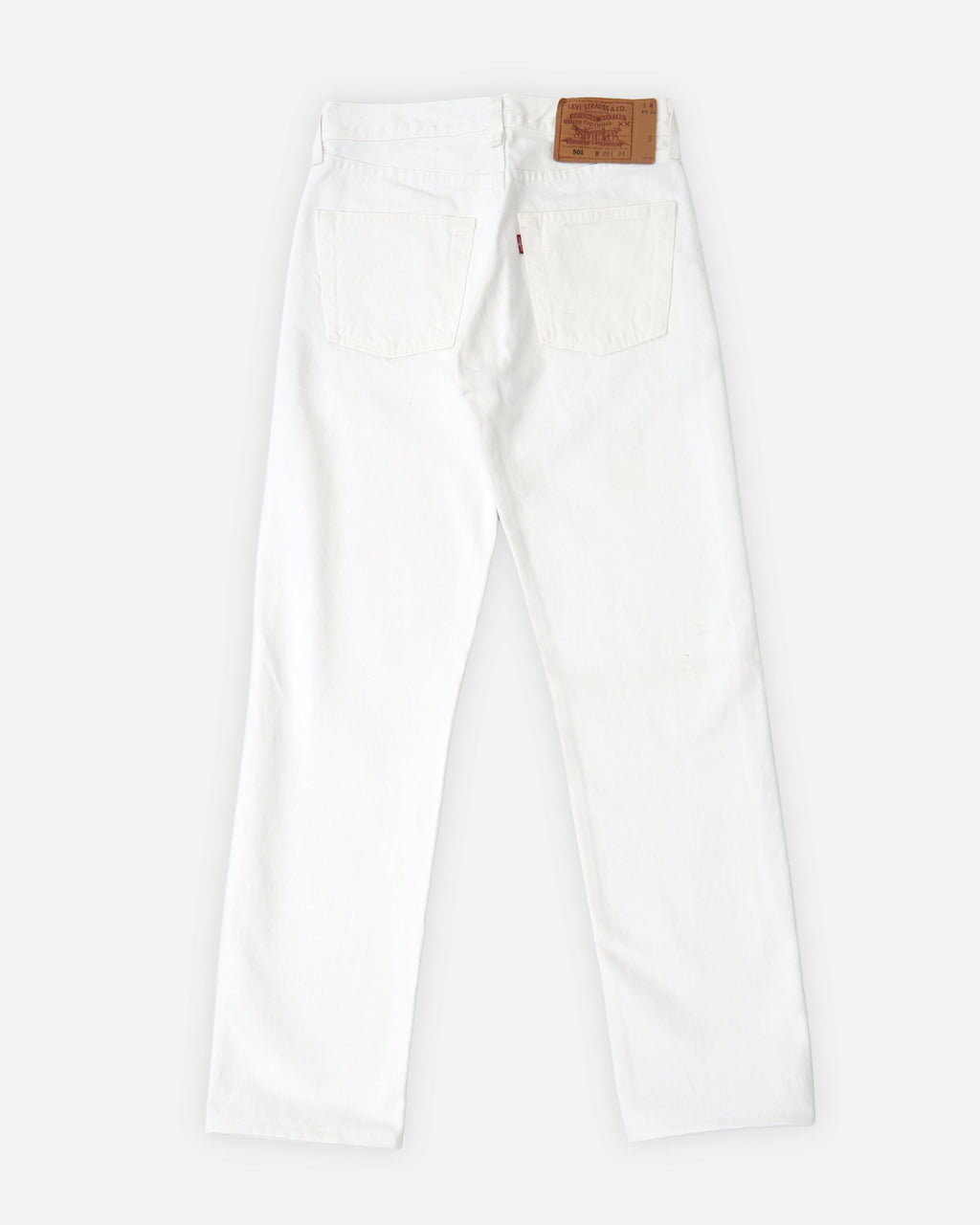 501 Straight Fit White Denim Pants / size: 28