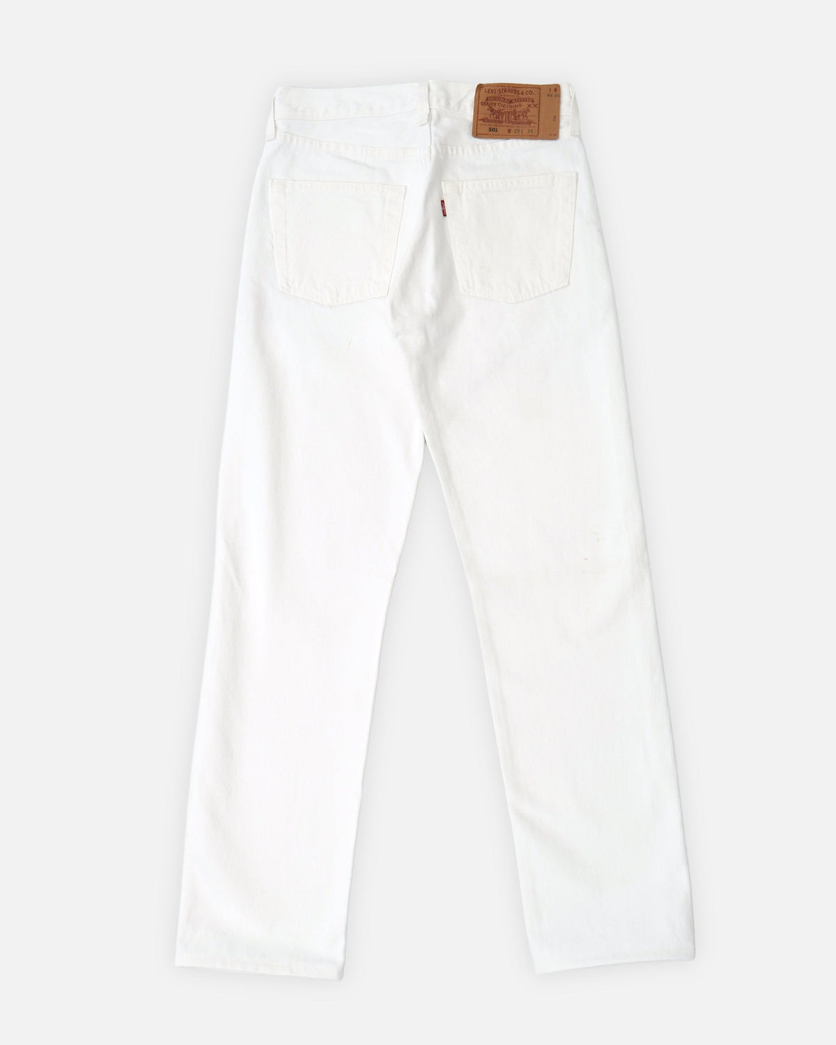 501 Straight Fit White Denim Pants / size: 28