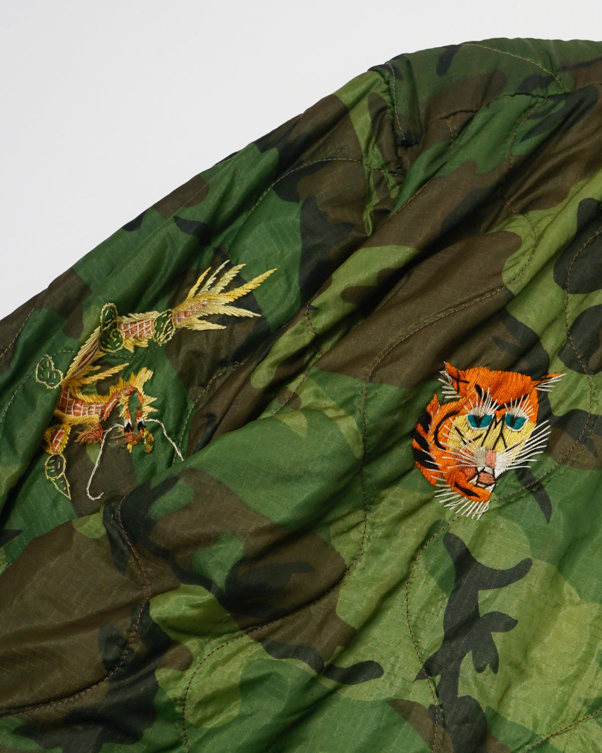 1970's US Army Embroidered Quilting Jacket