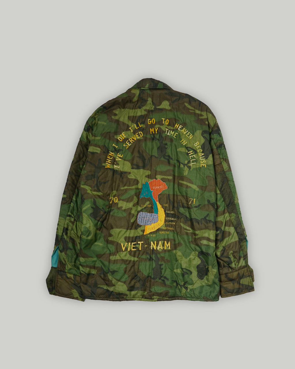 1970's US Army Embroidered Quilting Jacket