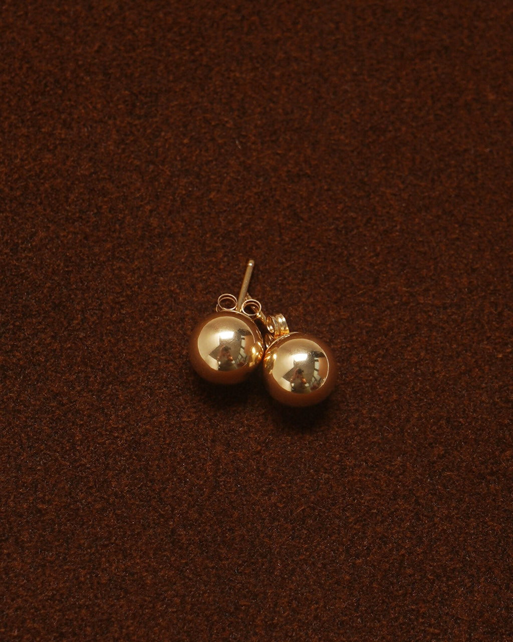 14k Gold Ball Stud Earrings
