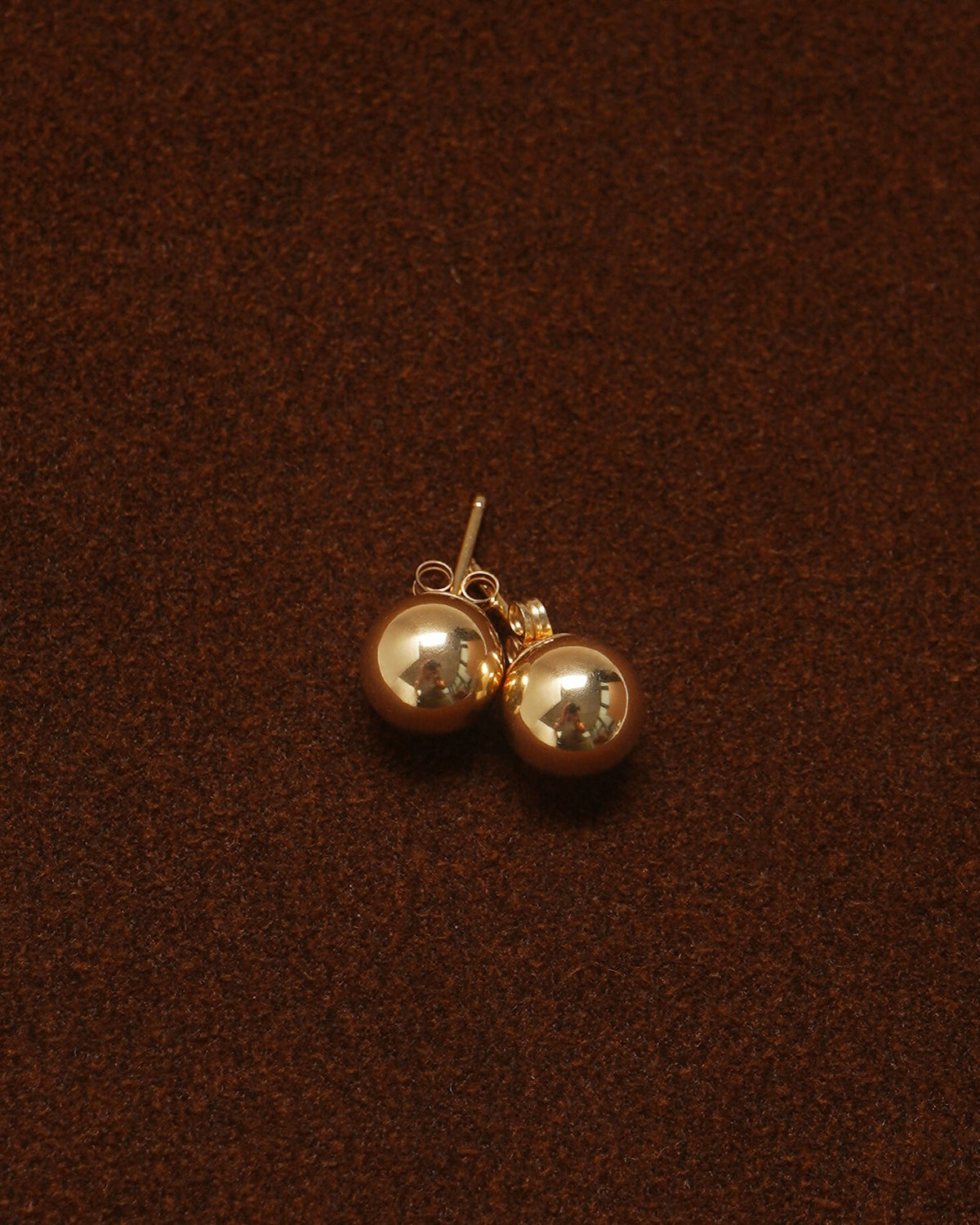 14k Gold Ball Stud Earrings