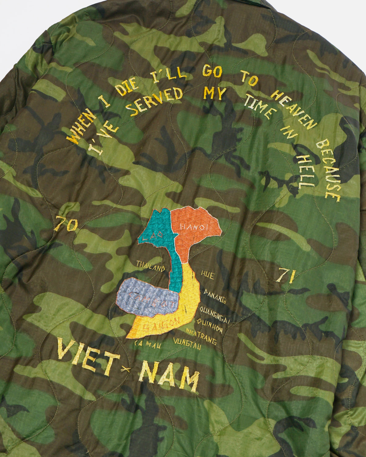 1970's US Army Embroidered Quilting Jacket
