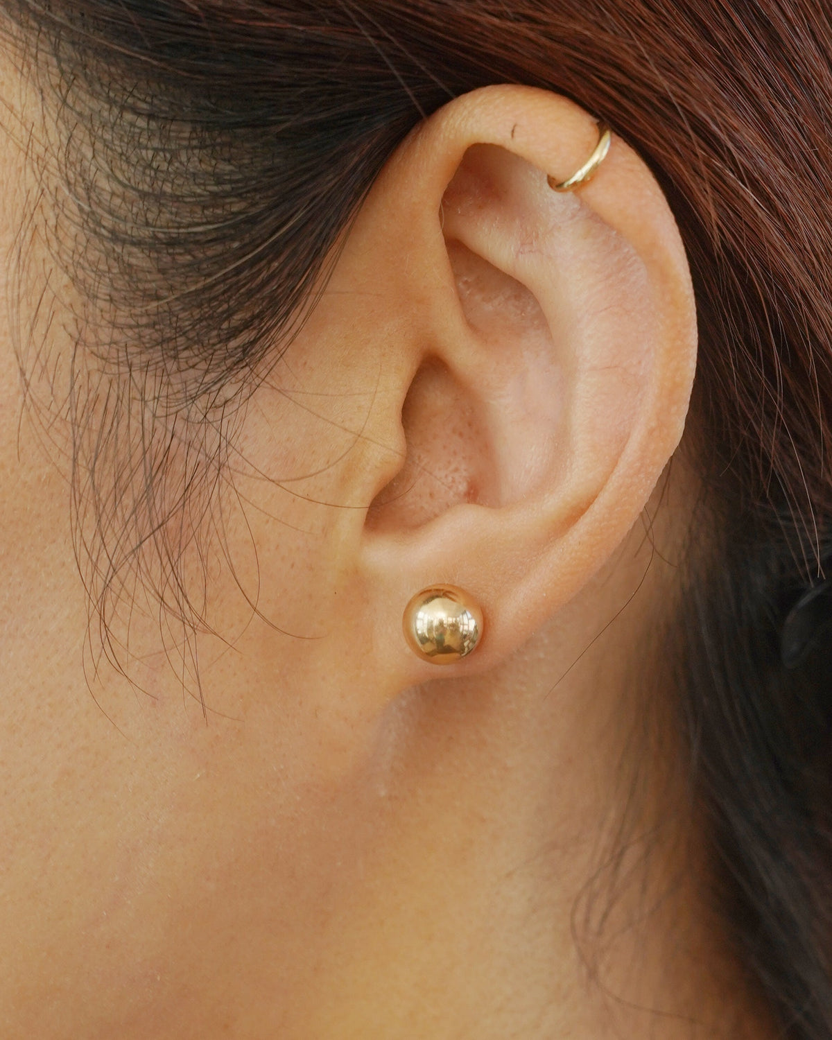 14k Gold Ball Stud Earrings