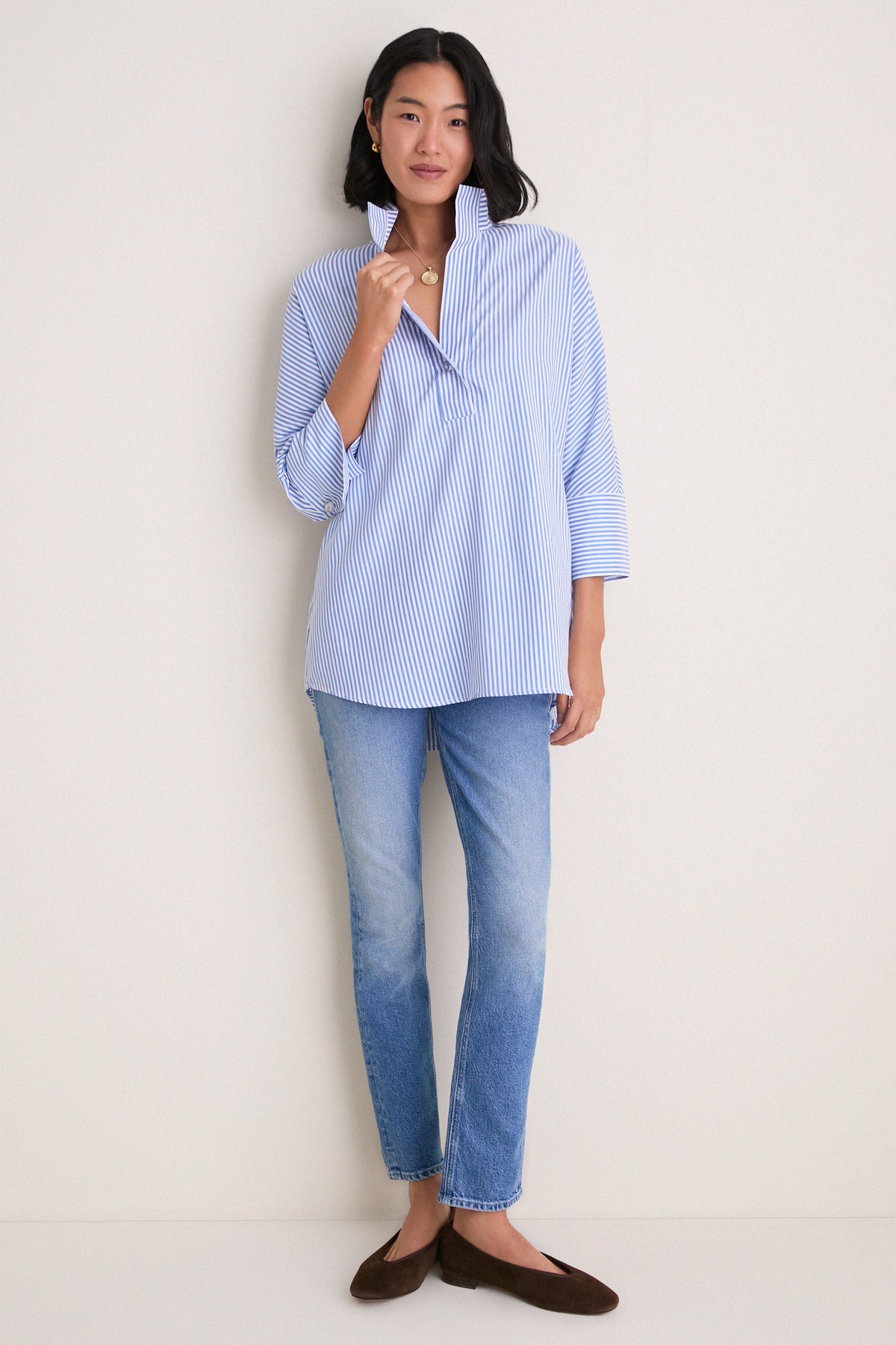 Blue Stripe Willow Blouse