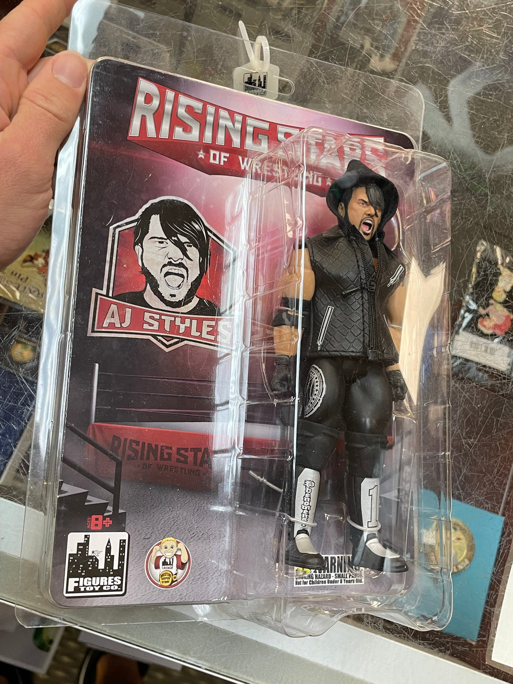 AJ Styles -Black-  (Rising Stars of Wrestling, Figures Toy Company) **SEALED**