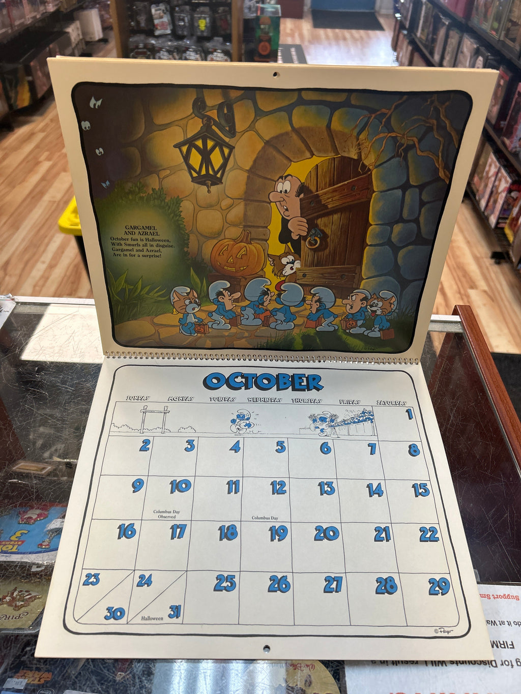 16 Month Calender -1982/1983- (Vintage Smurfs, Schleich Peyo)