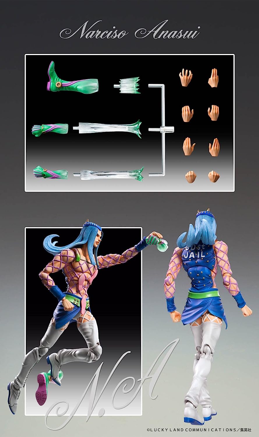 Super Action Figure JoJo's Bizarre Adventure Part 6 Stone Ocean - Narciso Andre