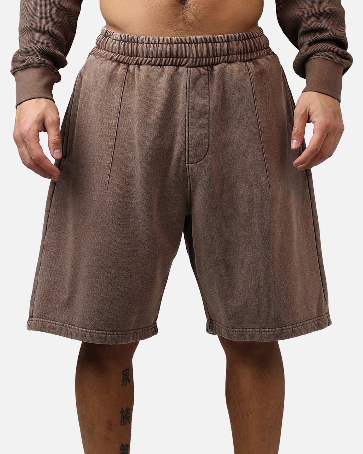 American Thrift Fleece Shorts Washed Brown