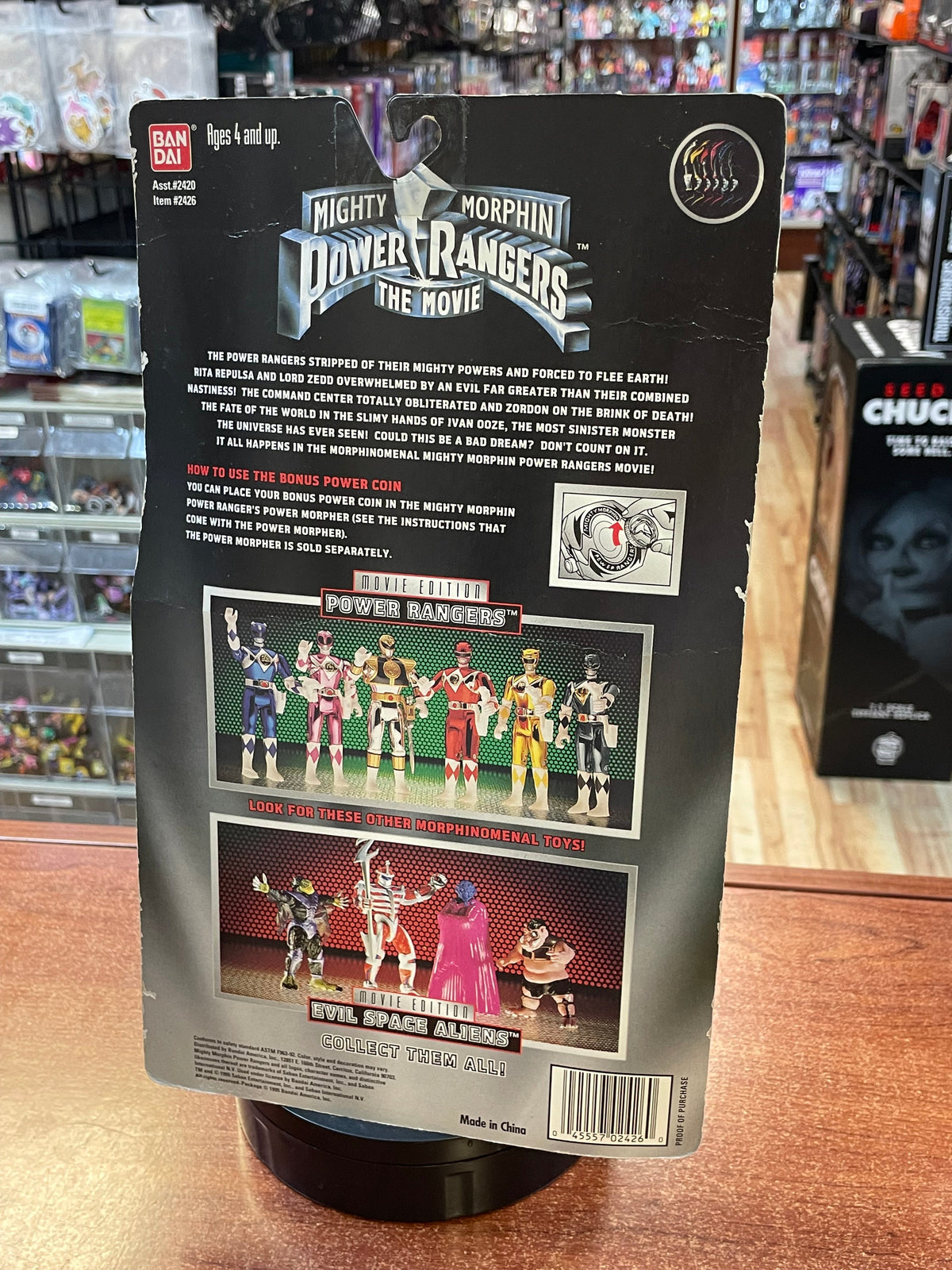 Auto Morphin Metallic White Ranger (Vintage MMPR Power Rangers, Bandai) **SEALED**