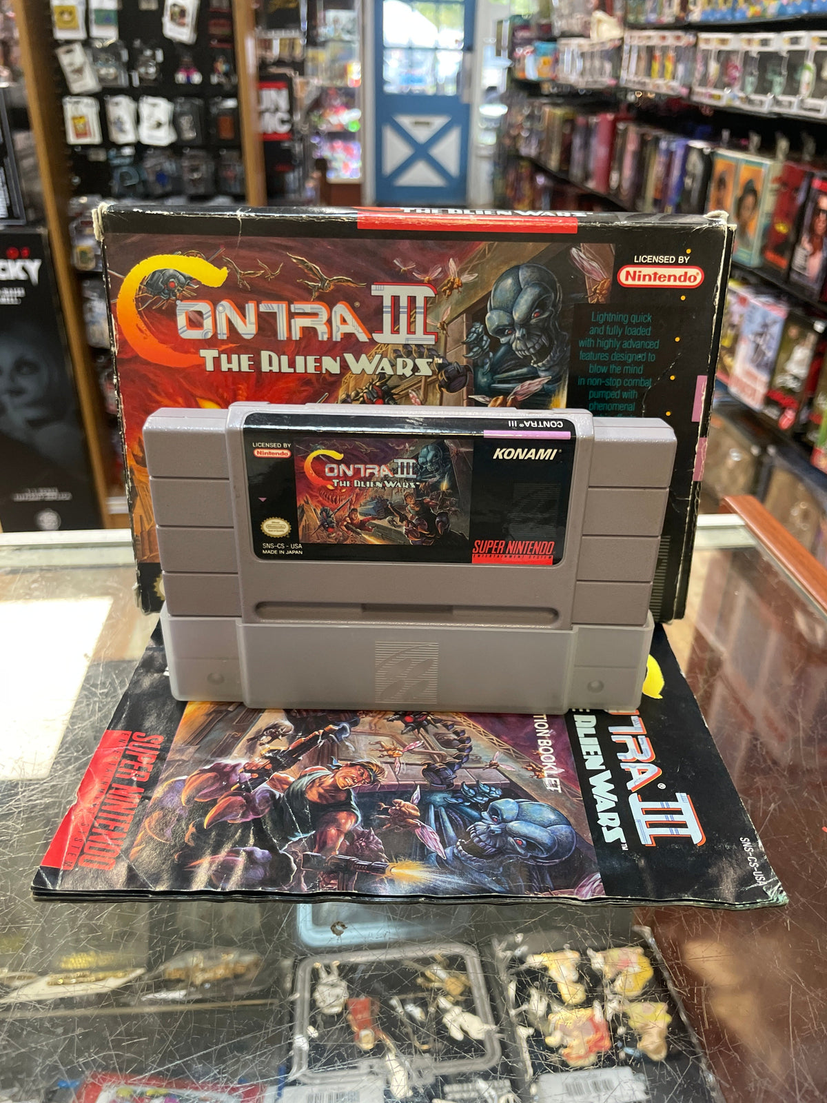 Contra III: Alien Wars with Box & Manual (SNES Super Nintendo, Vintage Video Games) LOOSE (Copy)