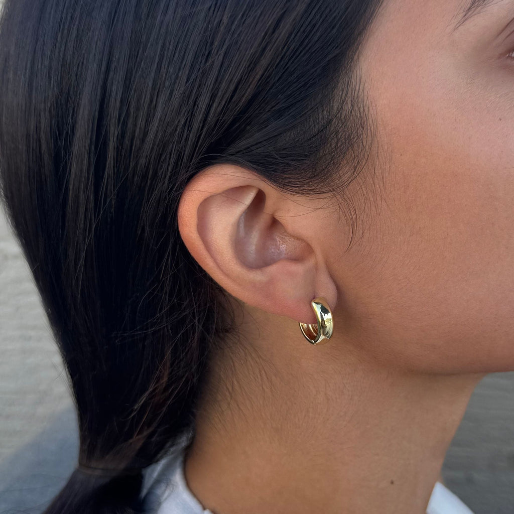 14k Gold Plated Set of 3 Hoop Earrings  Set