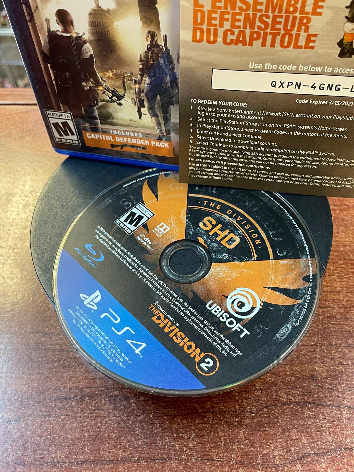 Tom Clancy The Division 2 (Sony Playstation PS4, Video Games) **TESTED**