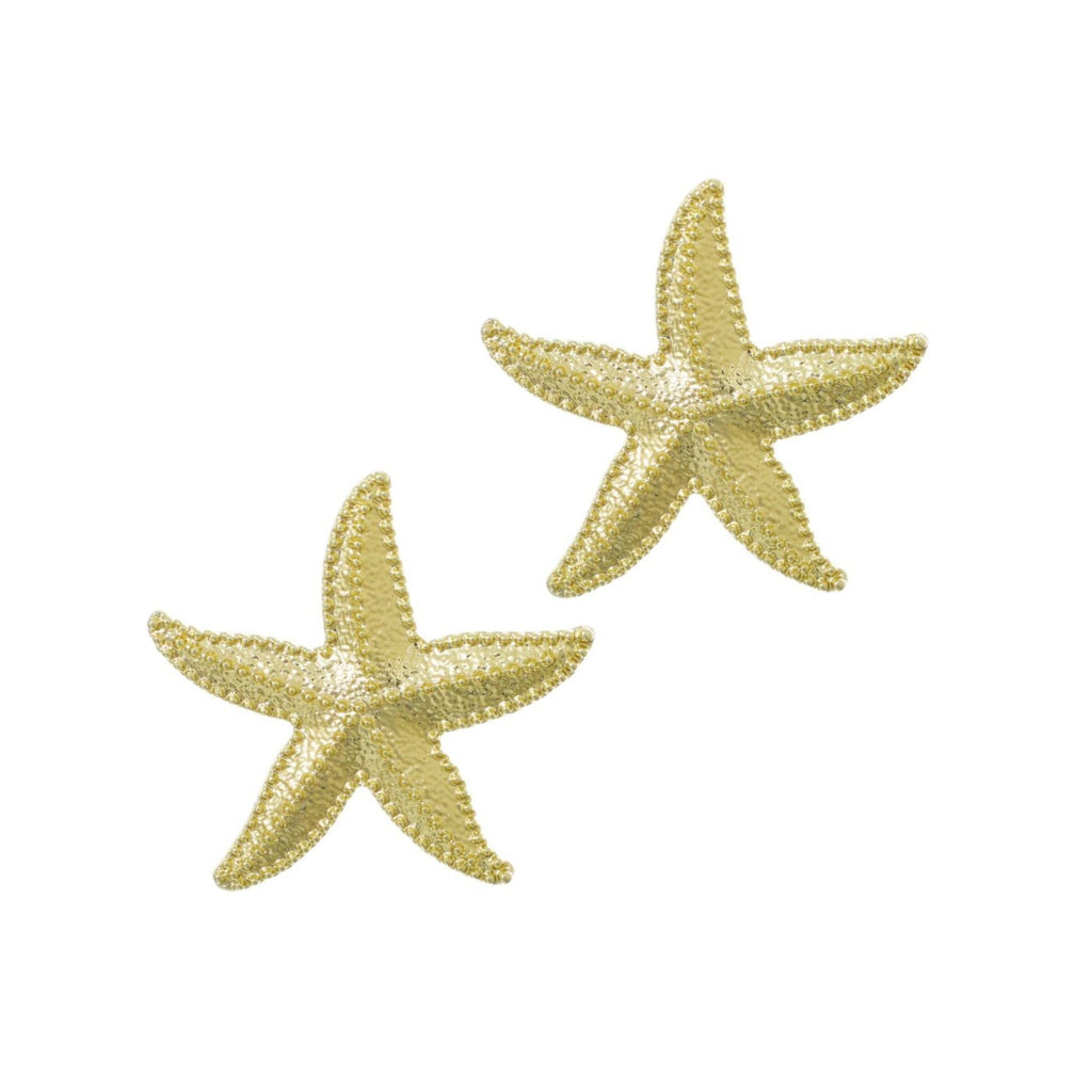 Gold Plated Oversized Shell Stud Earrings