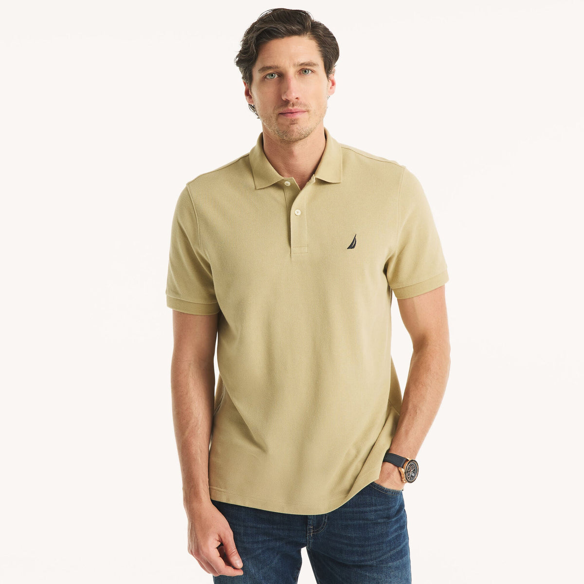 Nautica Mens Classic Fit Deck Polo