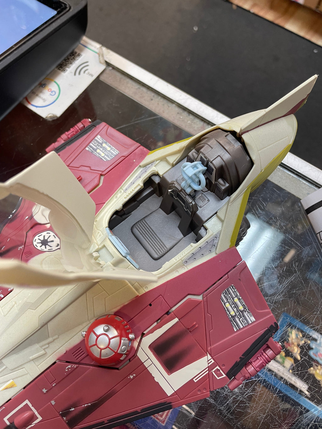 Obi Wan Jedi Starfighter (Vintage Star Wars, Hasbro) **COMPLETE**