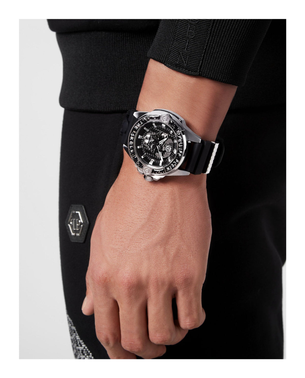 The $kull Carbon Fiber Silicone Watch