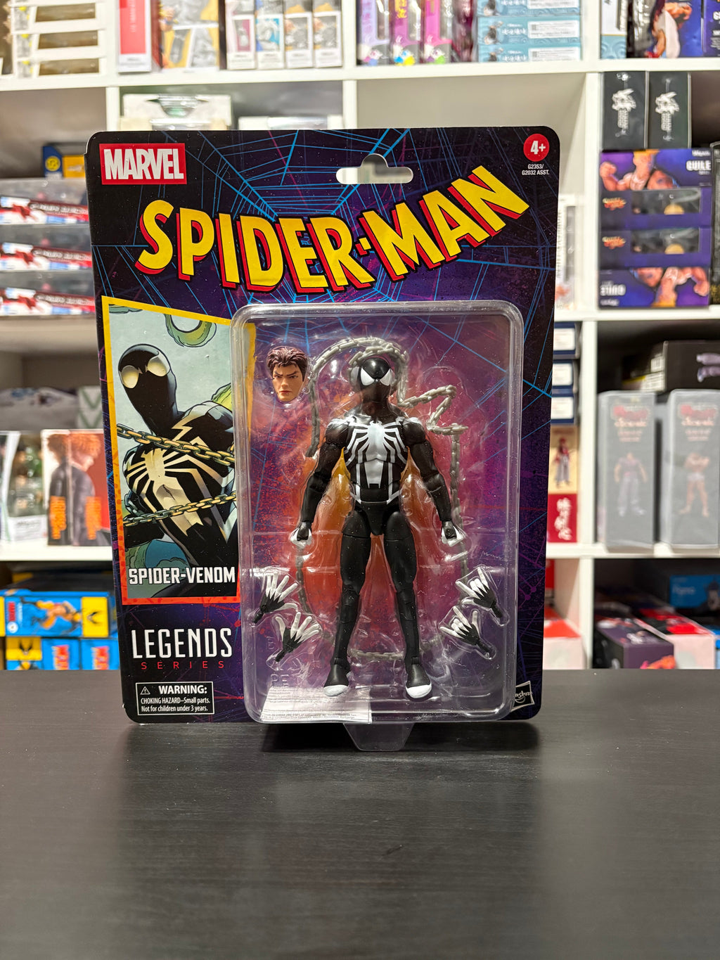 Marvel Legends Series Spider-Venom, Retro Cardback Spider-Man Comics by Hasbro