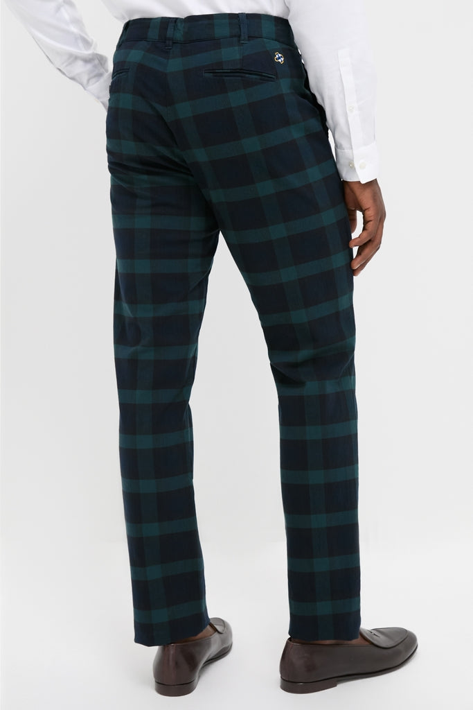 Blackwatch Tartan Stretch Twill Harbor Pants (34" Inseam)