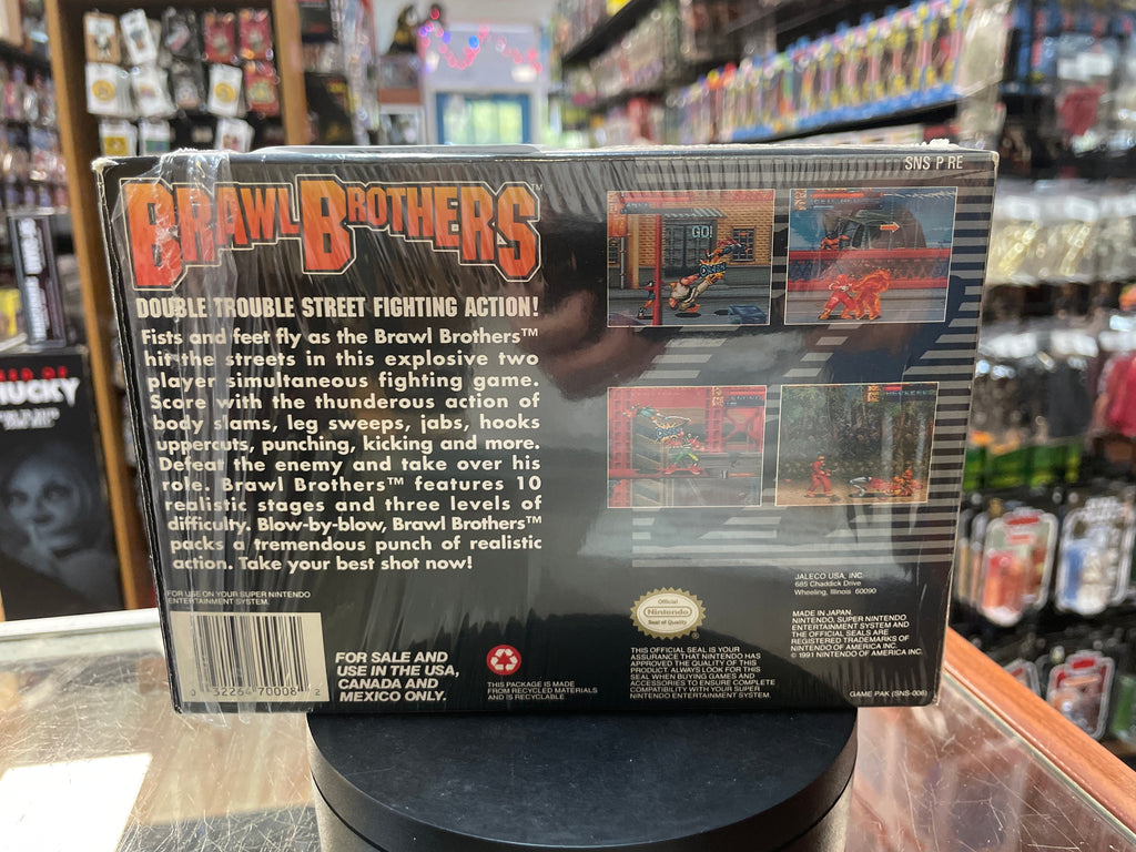 Brawl Brothers with Box & Manual (SNES Super Nintendo, Vintage Video Games) LOOSE