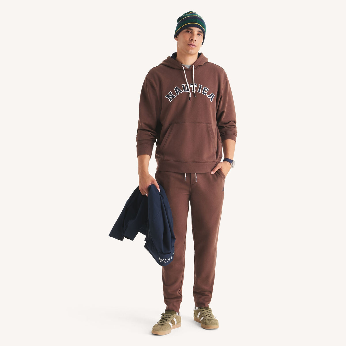 Nautica Mens Pullover Logo Hoodie