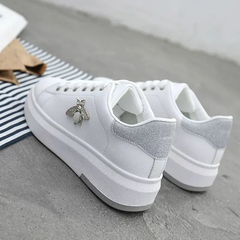 Womens Minimalist Versatile Platform Sneakers