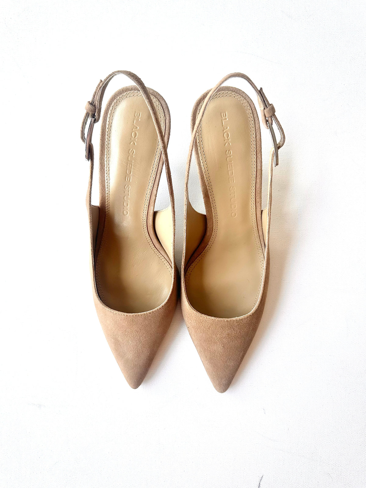 Black Suede Studio Branca Heel
