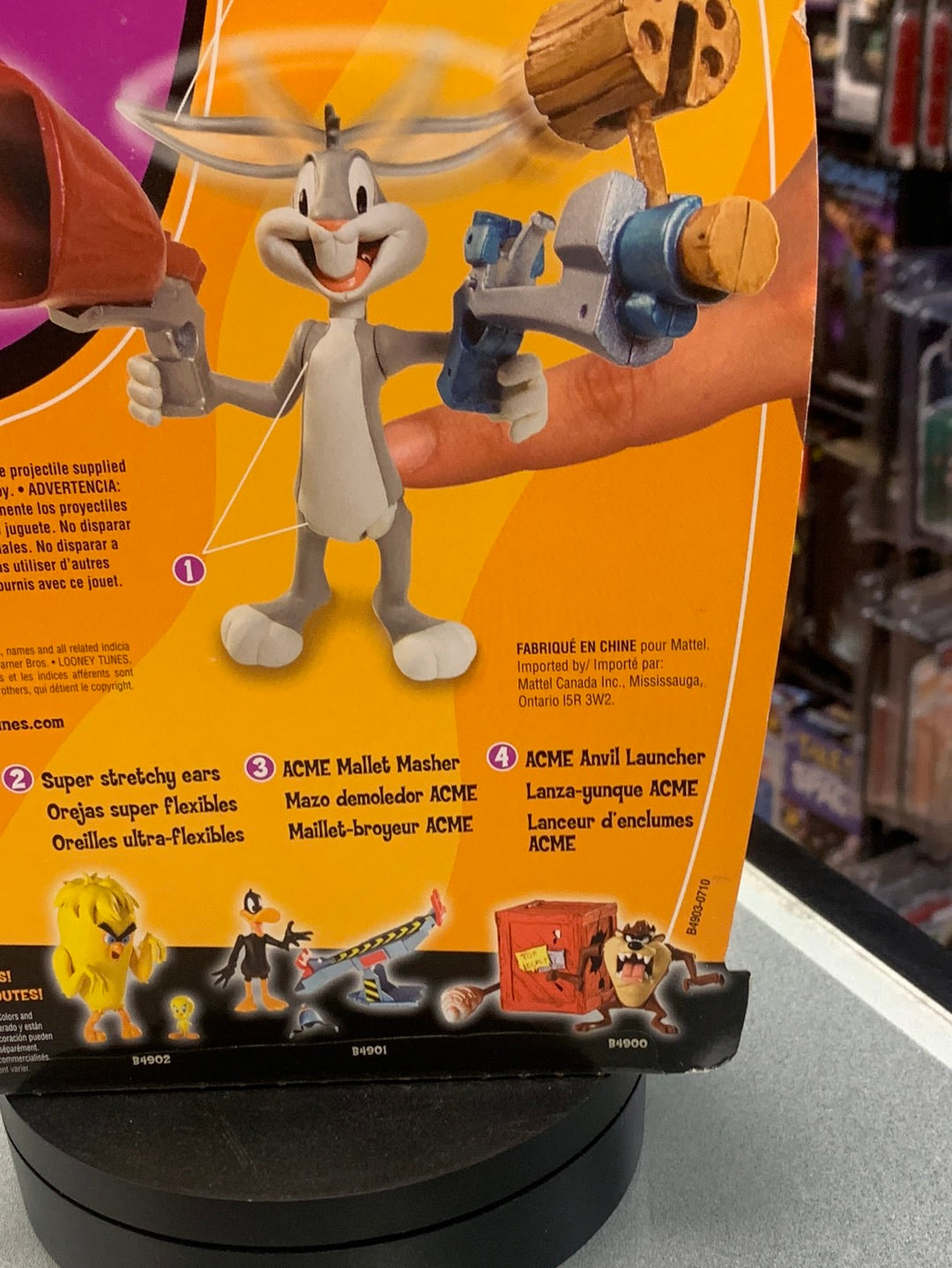 Shootin Action Bugs Bunny(Vintage Looney Tunes, Mattel) SEALEDn