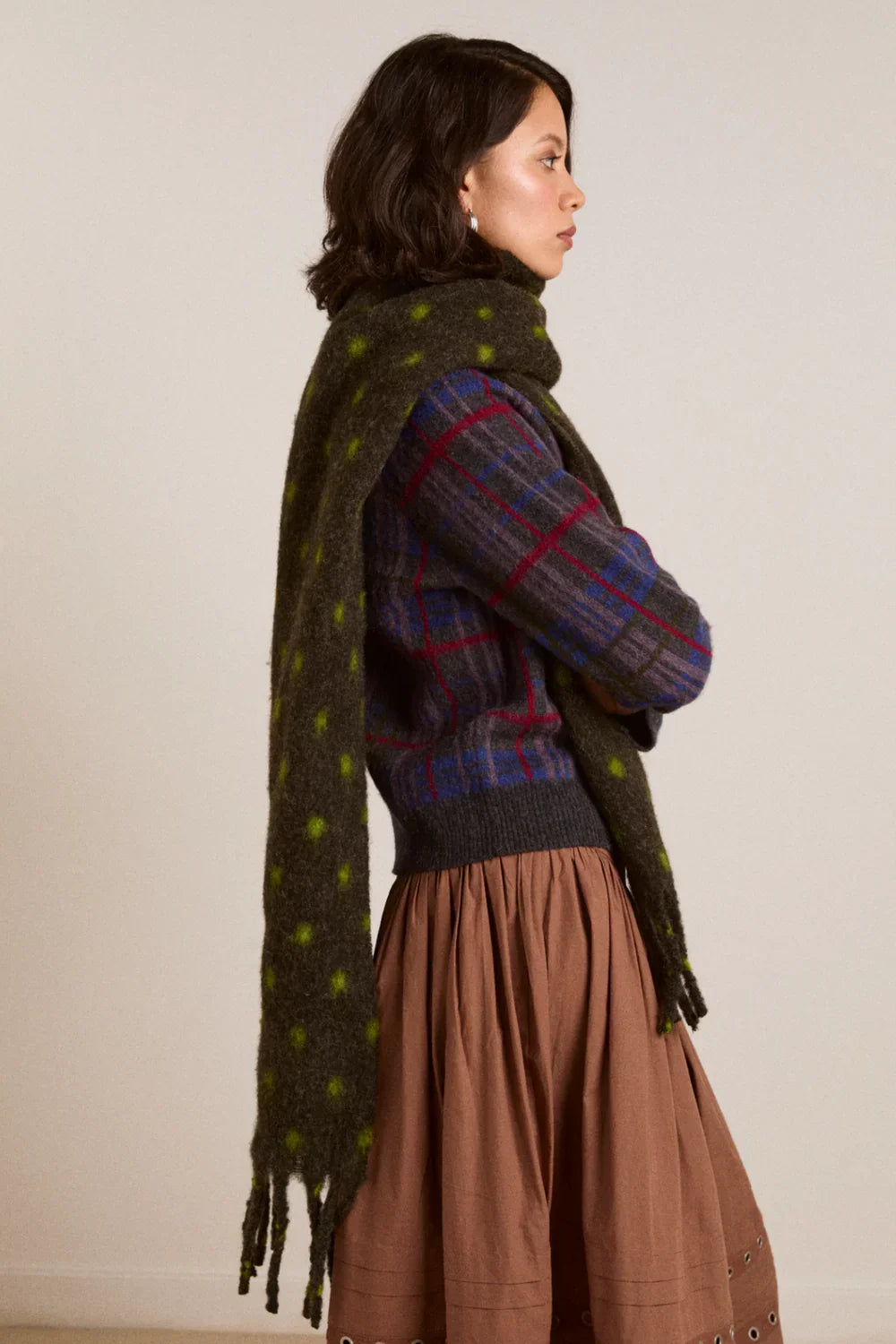 Damson Madder Fluffy Scarf