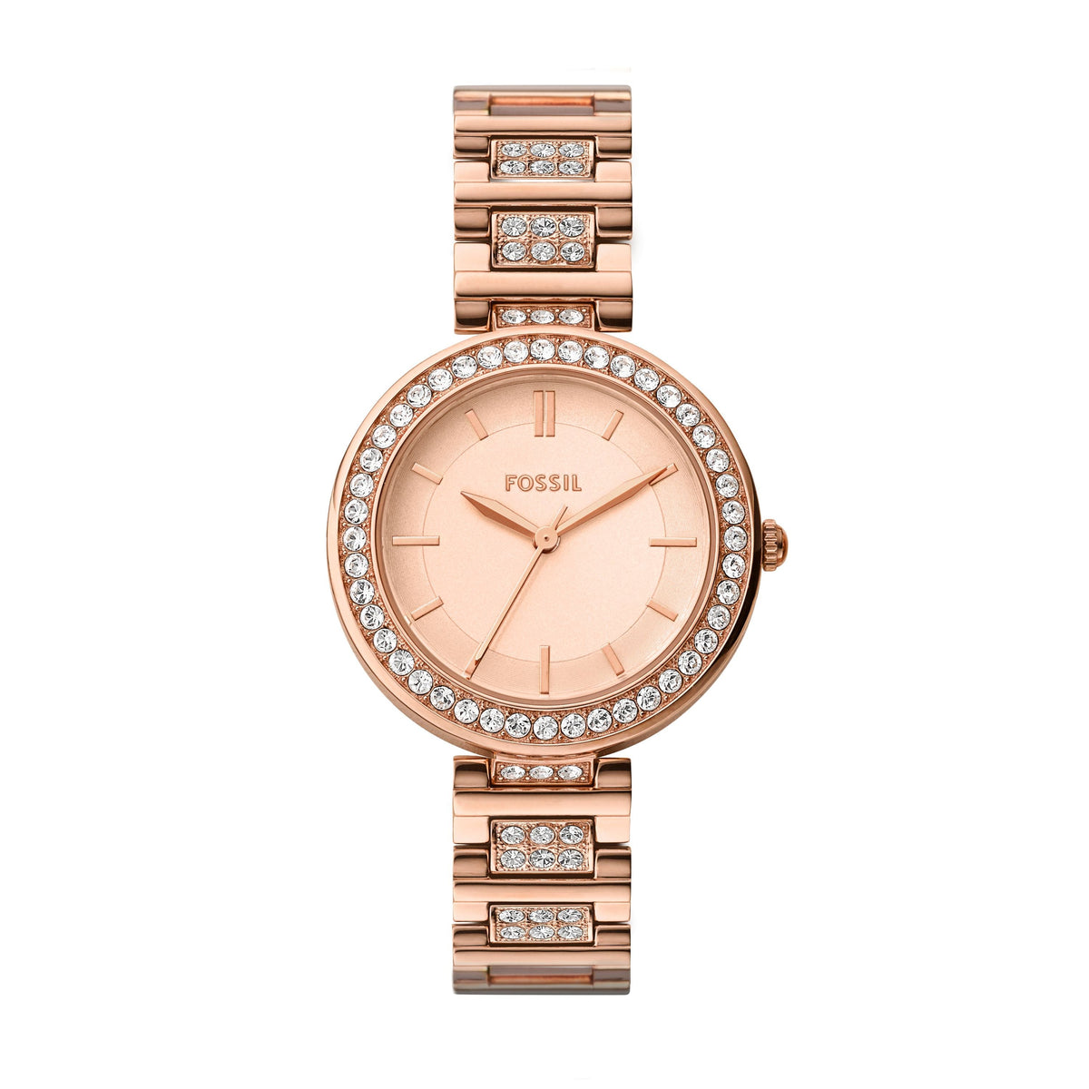 Fossil Women's Karli 32mm Three-Hand, Rose Gold-Tone Alloy Watch