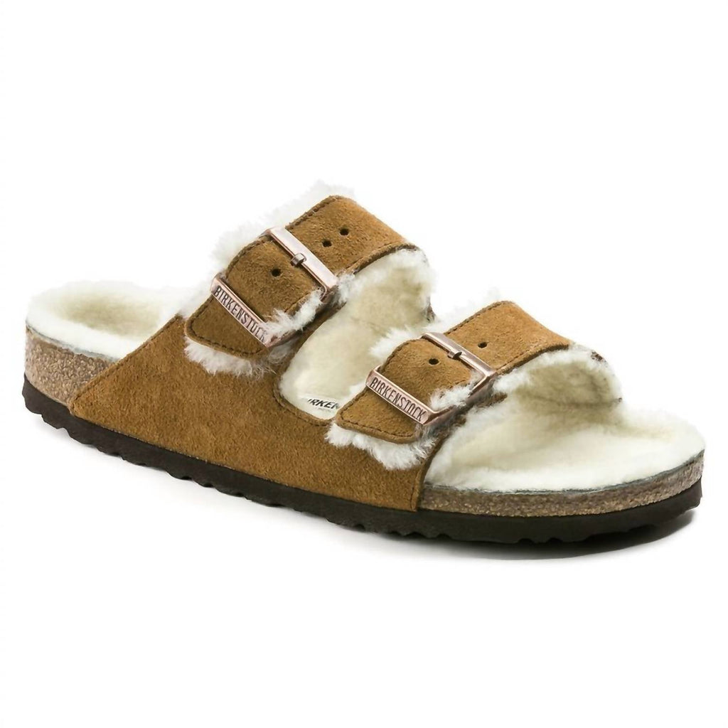 Unisex Arizona Fur Shearling Sandal In Mink