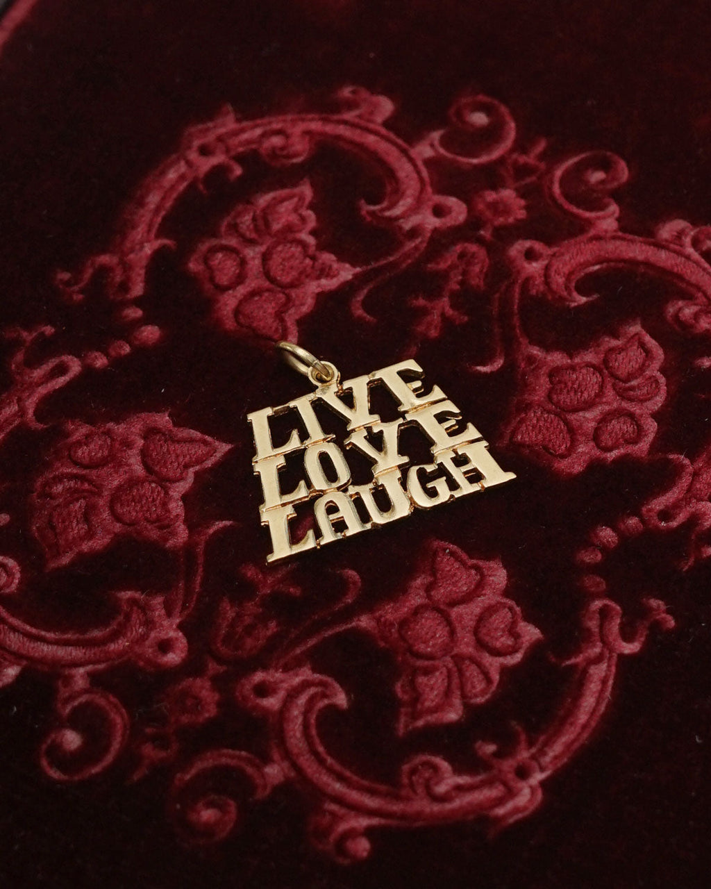 14k Gold 'Live Love Laugh' Charm