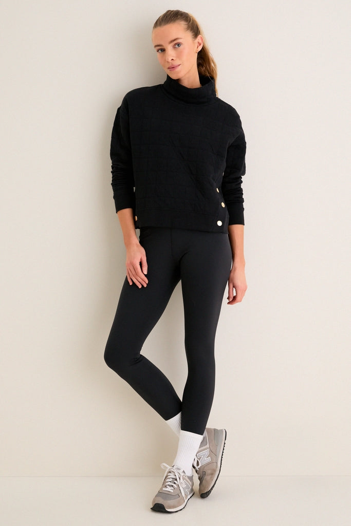 Black Quilted Wright Funnel Neck