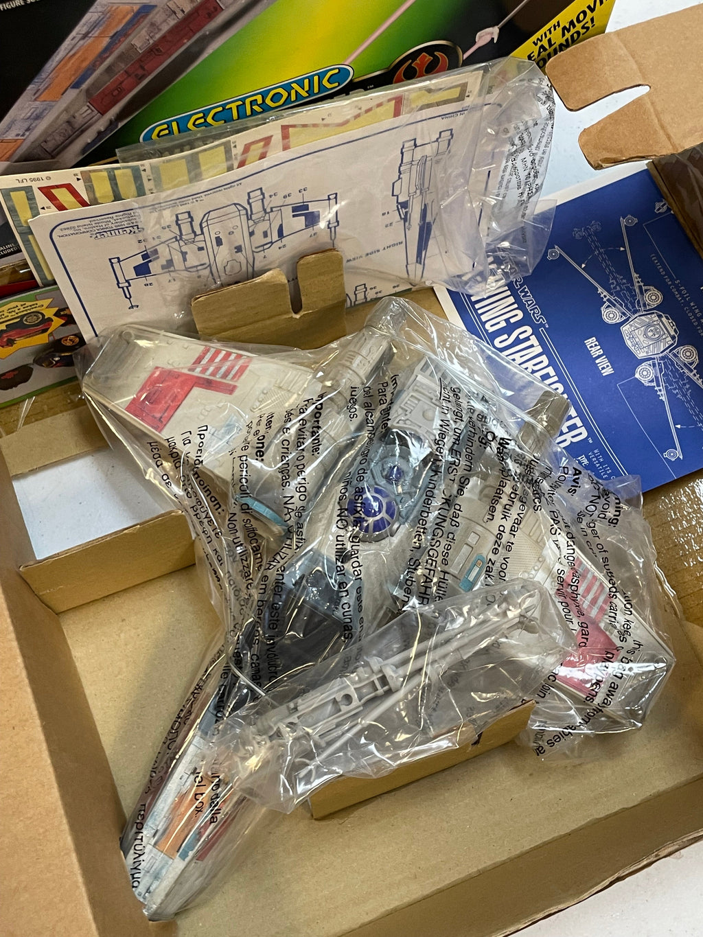 Electronic X- Wing Fighter (Vintage Star Wars POTF, Kenner) OPEN BOX