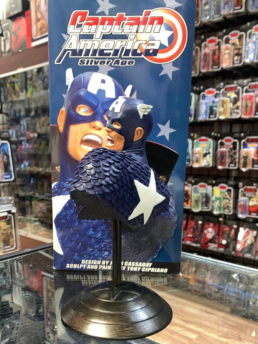 Captain American Silver Age Sculpture (Marvel, Dynamic Forces)Open Box