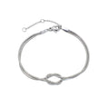 Tarnish Resistant Silver Plated Knotted Rope Chain Bracelet