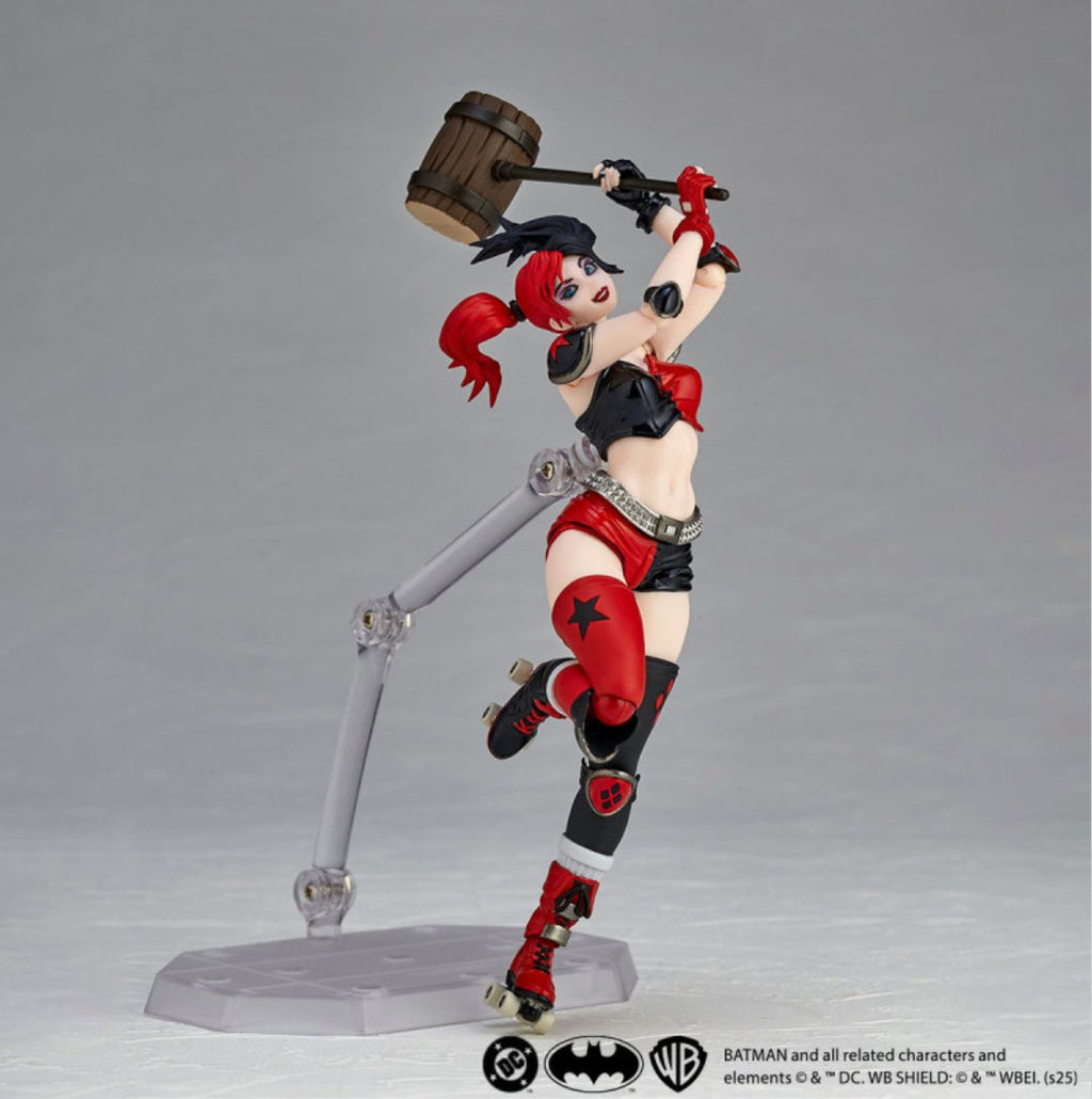 Revoltech Amazing Yamaguchi Harley Quinn Red x Black Ver. with Limited Bonus Winking/Bubblegum Face
