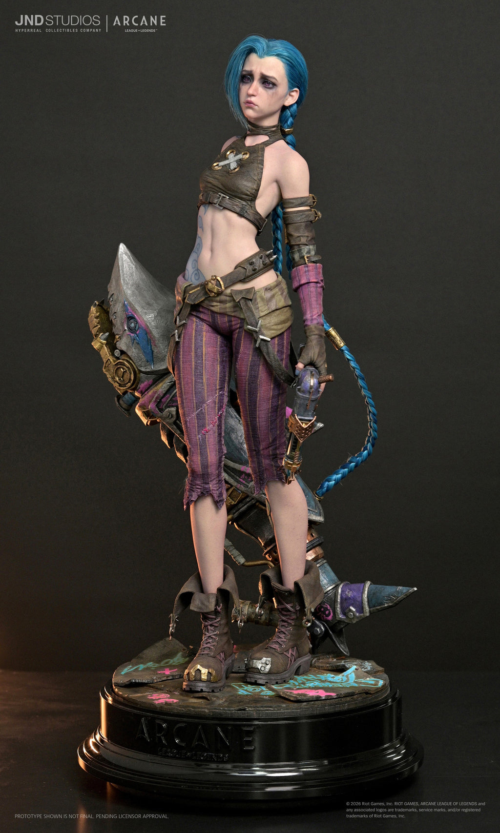 League of Legends Arcane: Jinx with 2 Head Variants 1/3 Scale Hyper Real